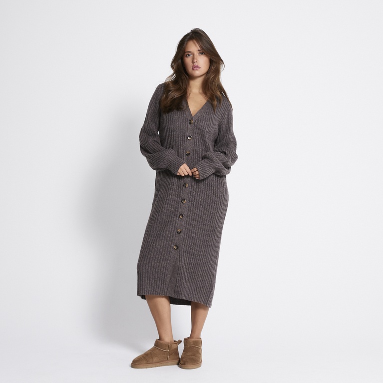 Ribbed knit cardigan dress "Lindsey"